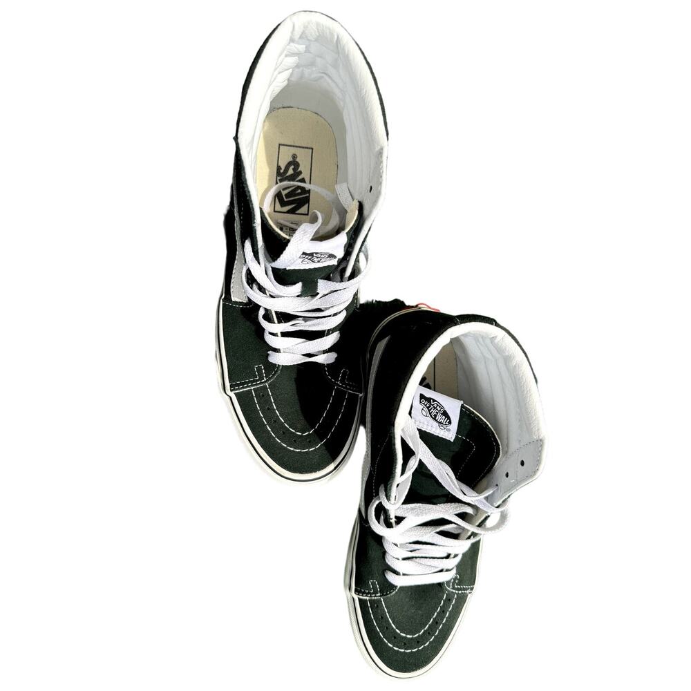 MENS VANS OFF THE WALL GREEN/WHITE HIGH TOP SNEAKERS SIZE 8